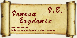 Vanesa Bogdanić vizit kartica